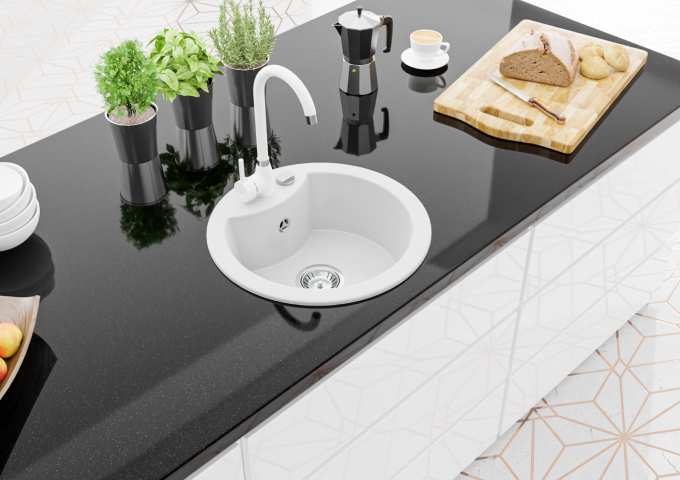 Гранитни мивки кръгли